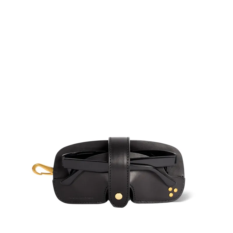 Etui Lunette Vachette Noir Brass sold by Jerome Dreyfuss