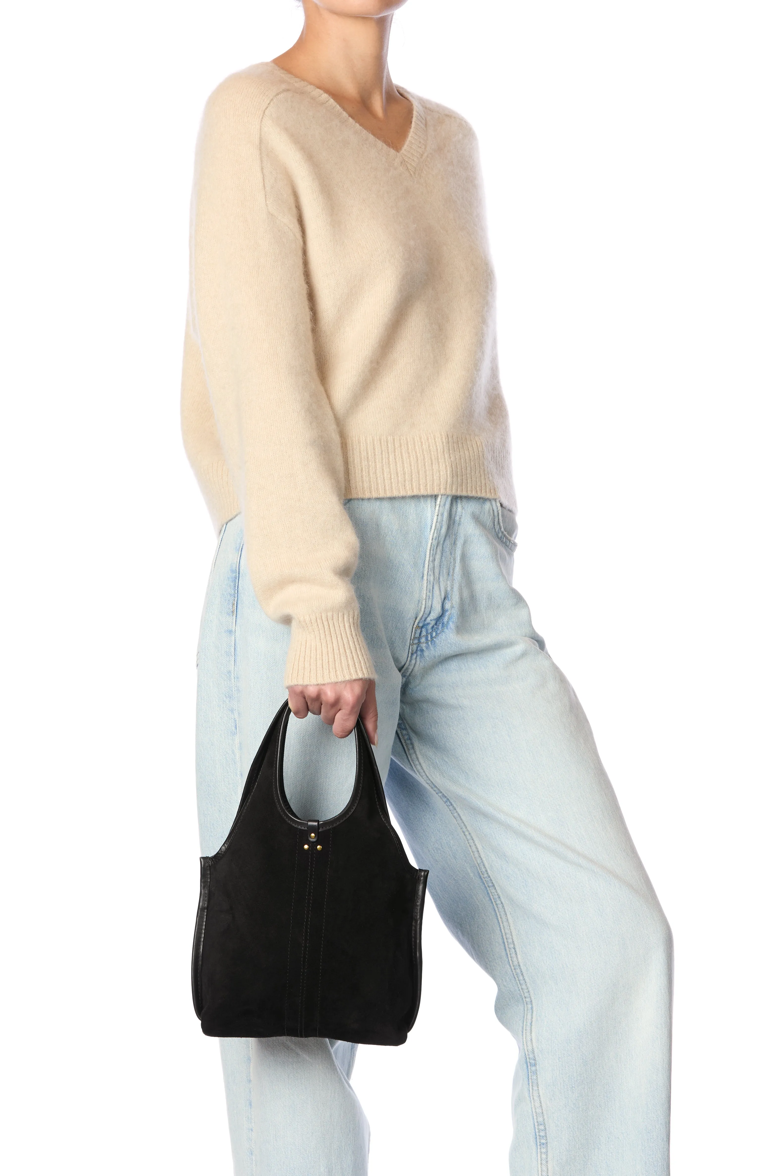 Sac Paco S Croûte Velours Noir sold by Jerome Dreyfuss product image thumbnail 5