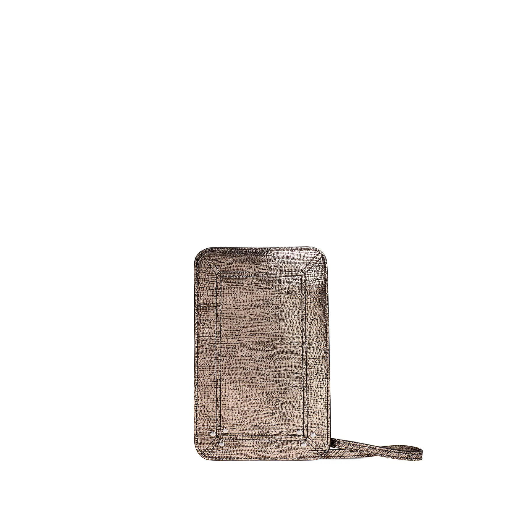 Porte Mobile Chèvre Lamé Champagne sold by Jerome Dreyfuss