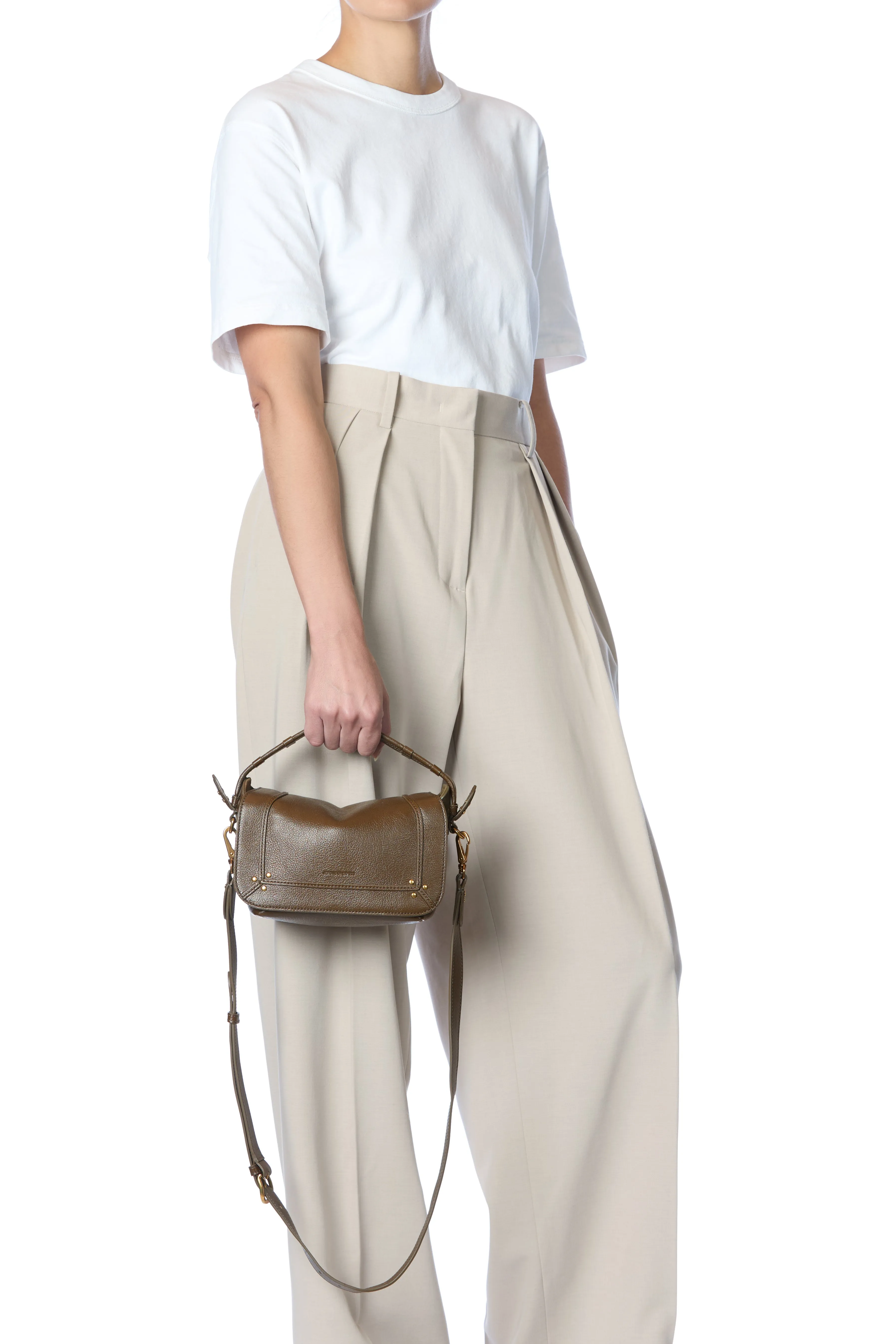 Sac Pepito S Buffle Kaki sold by Jerome Dreyfuss product image thumbnail 2