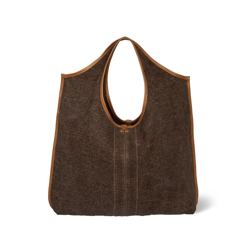 Sac Cabas Paco Toile Chocolat made by Jerome Dreyfuss