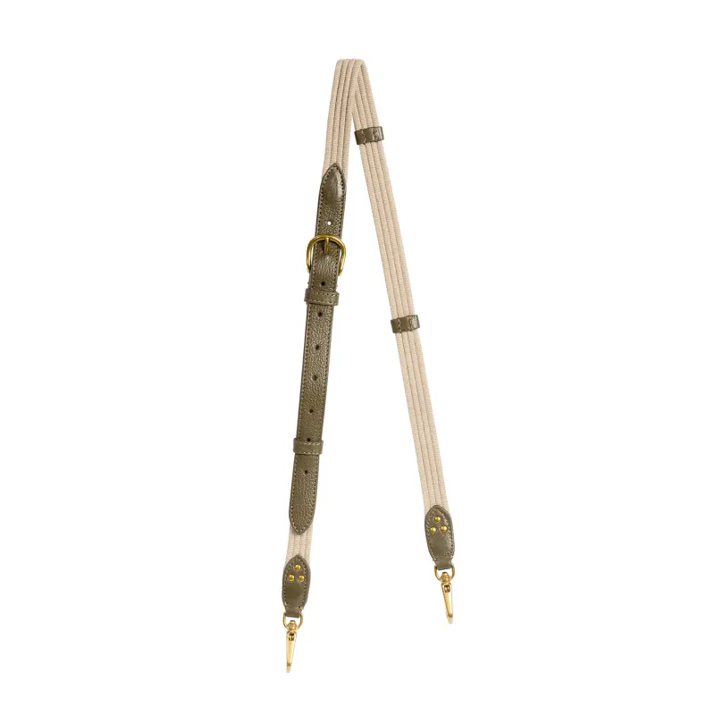 Bandoulière Sangle Fine Chèvre Kaki made by Jerome Dreyfuss