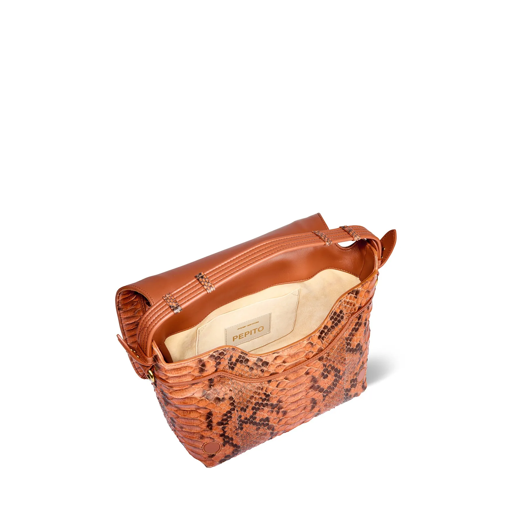 Sac Pepito M python Cognac sold by Jerome Dreyfuss product image thumbnail 4