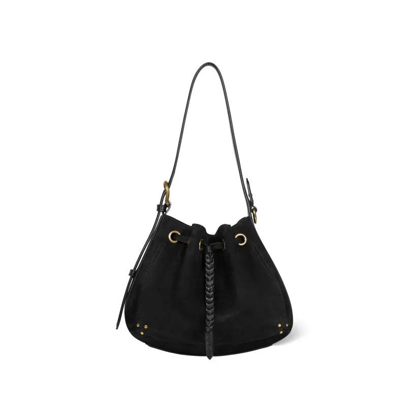 Sac Andy croute velours Noir made by Jerome Dreyfuss