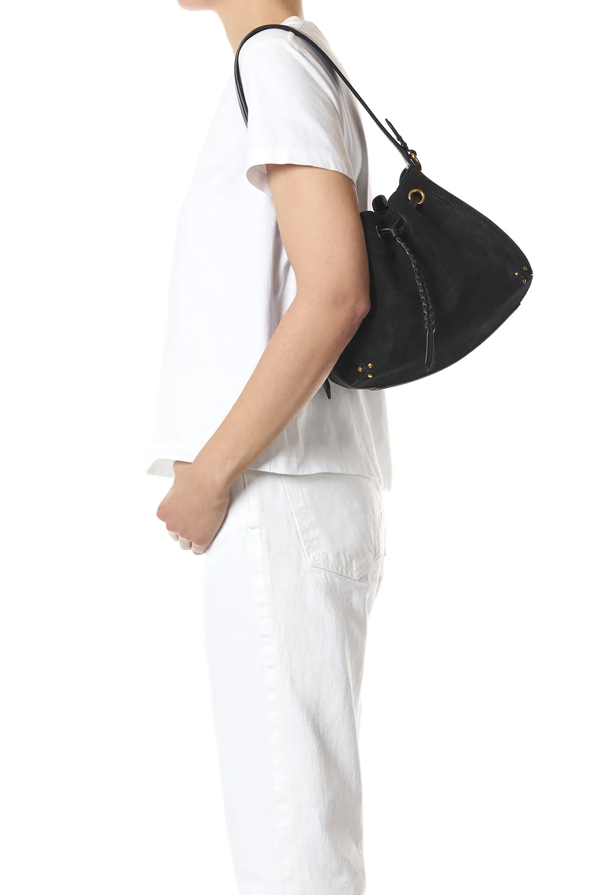 Sac Andy croute velours Noir sold by Jerome Dreyfuss product image thumbnail 2