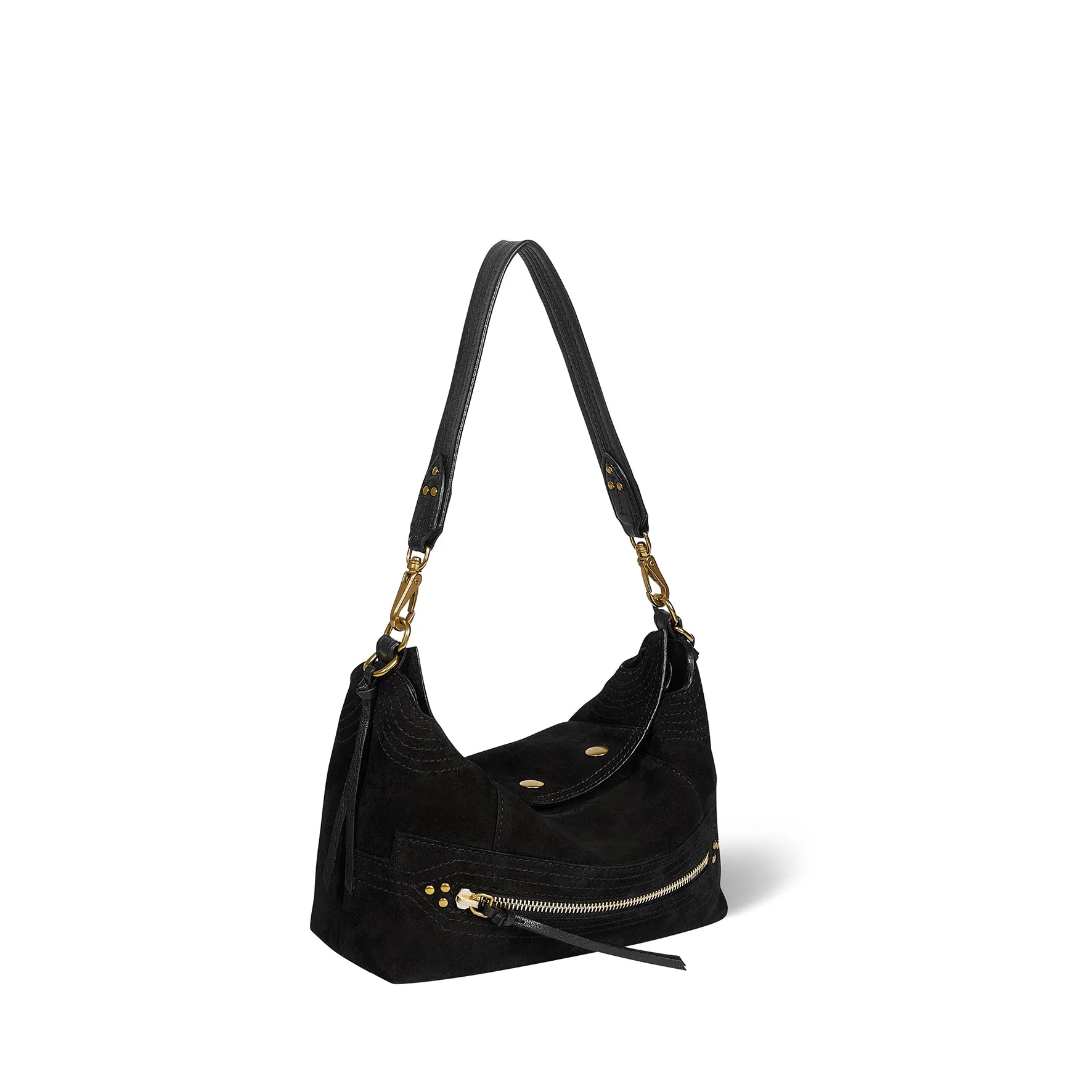 Sac Lucky Hobo Small croute velours Noir sold by Jerome Dreyfuss product image thumbnail 3