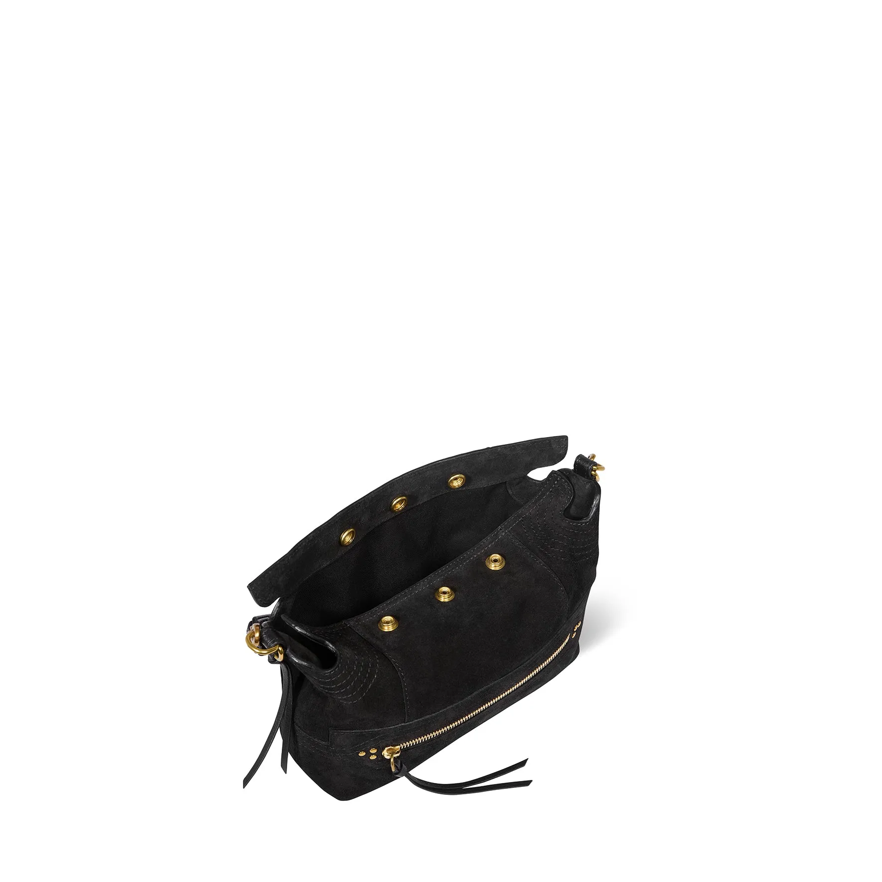 Sac Lucky Hobo Small croute velours Noir sold by Jerome Dreyfuss product image thumbnail 4
