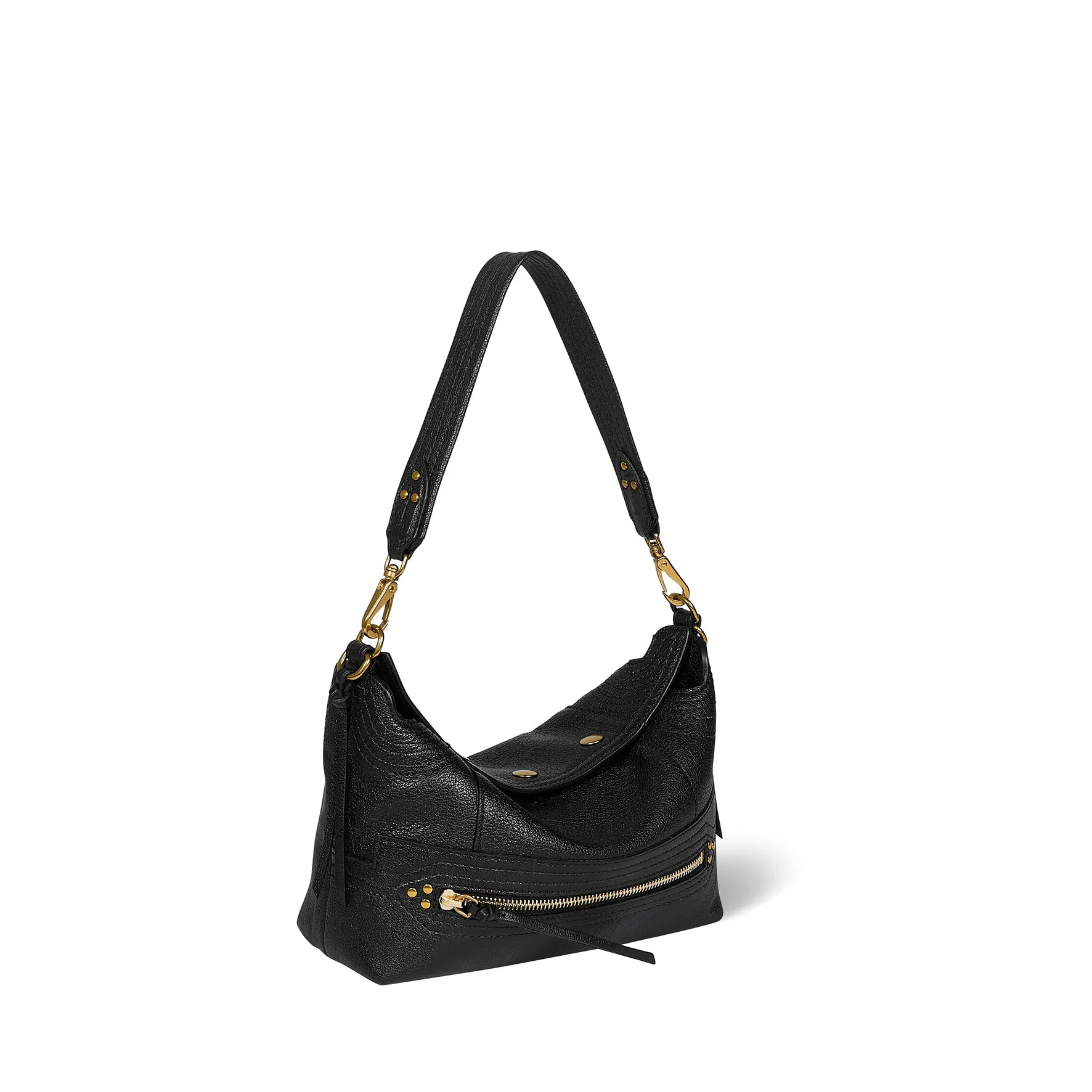 Sac Lucky Hobo Small buffle Noir Brass sold by Jerome Dreyfuss product image thumbnail 3