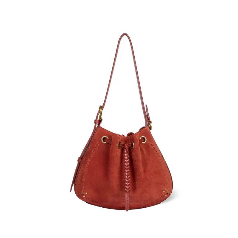 Sac Andy croute velours Rouille made by Jerome Dreyfuss