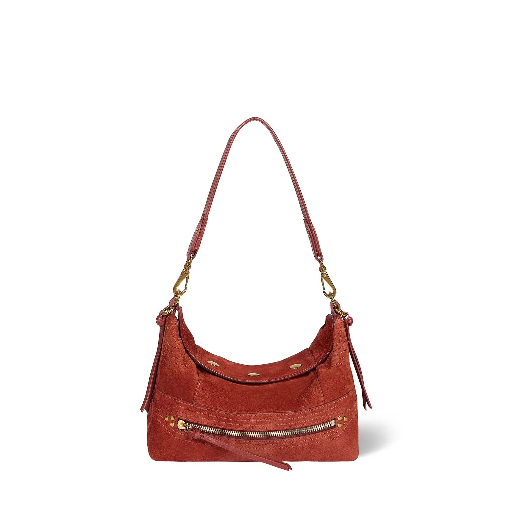 Sac Lucky Hobo Small croute velours Rouille sold by Jerome Dreyfuss