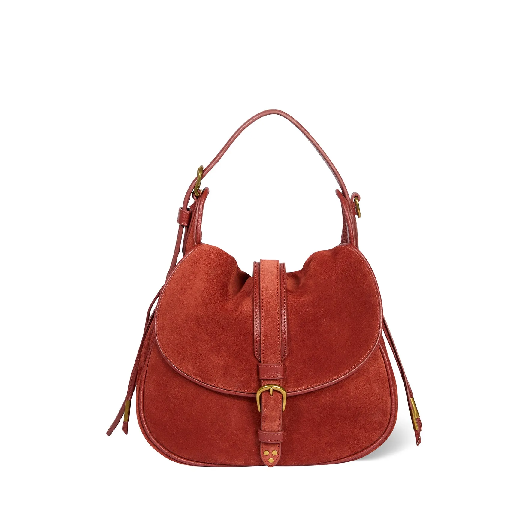 Sac Gildas croute velours Rouille sold by Jerome Dreyfuss
