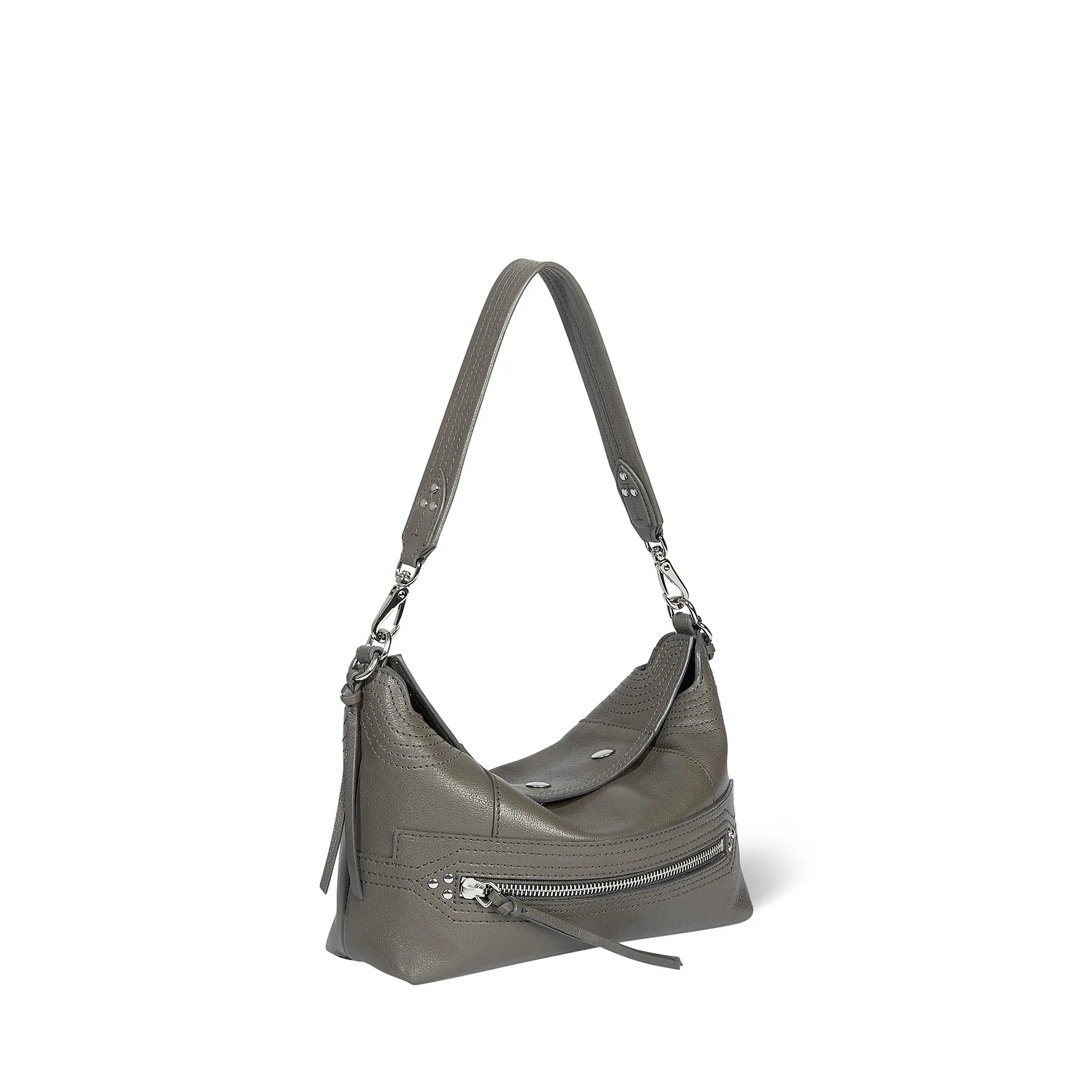 Sac Lucky Hobo Small buffle Gris sold by Jerome Dreyfuss product image thumbnail 3