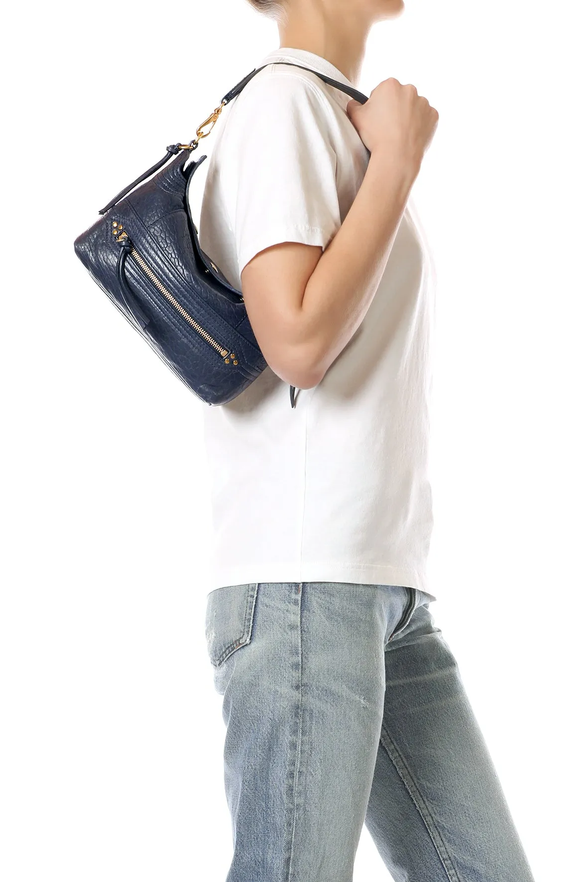 Sac Lucky Hobo Small Agneau Bubble Night Blue sold by Jerome Dreyfuss product image thumbnail 2