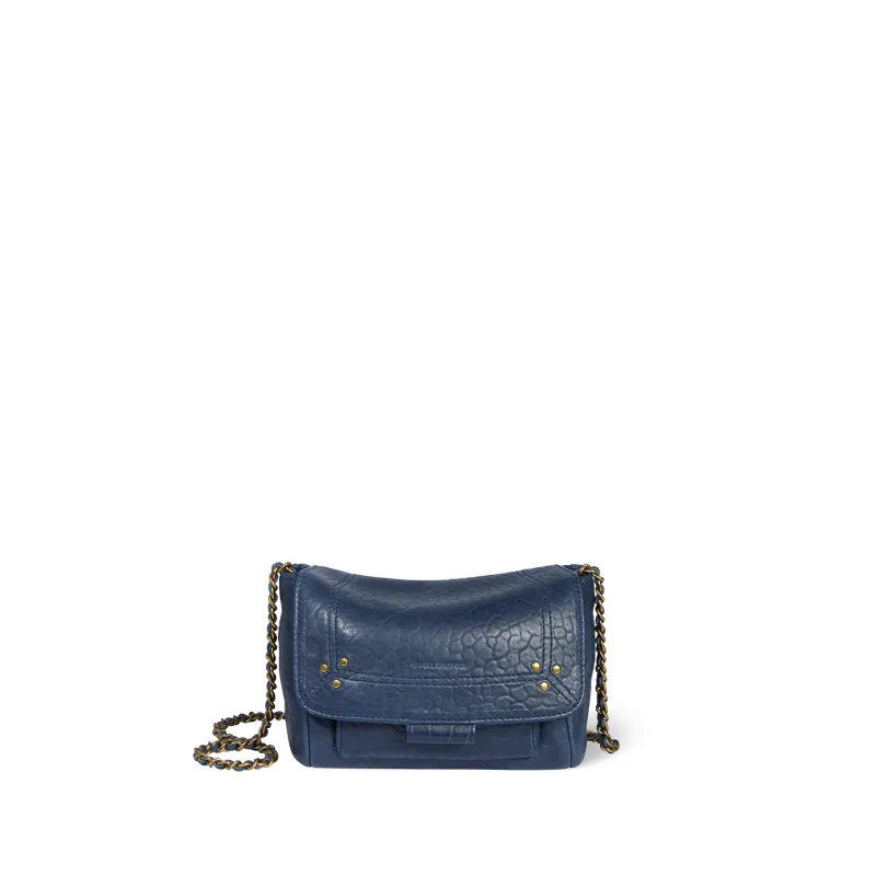 Sac Lulu S Agneau Bubble Night Blue made by Jerome Dreyfuss