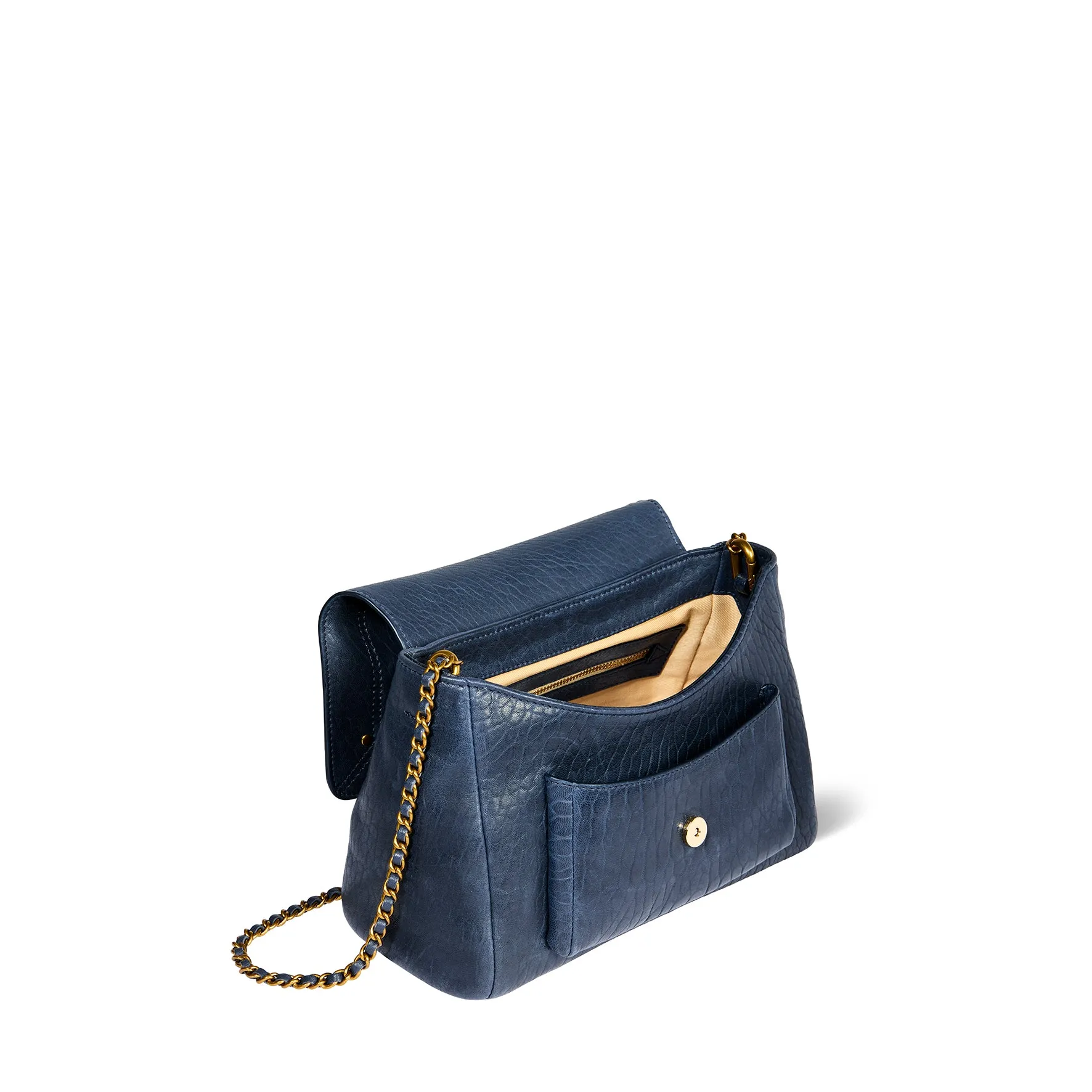 Sac Lulu M Agneau Bubble Night Blue sold by Jerome Dreyfuss product image thumbnail 4