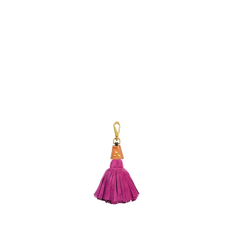 Porte-clés Big Pompon Chèvre Bougainvillier made by Jerome Dreyfuss