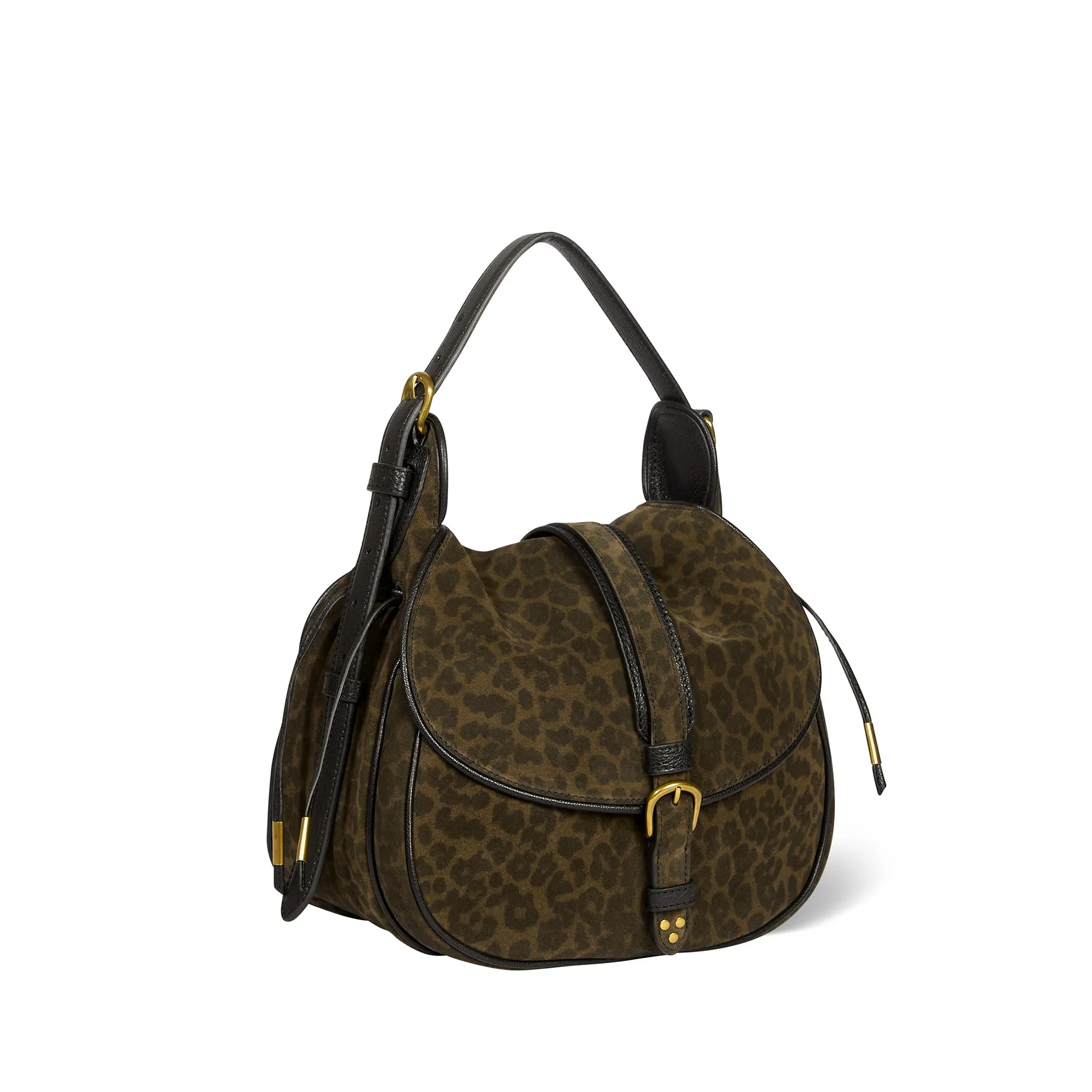 Sac Gildas croute velours Imprimé Léopard kaki sold by Jerome Dreyfuss product image thumbnail 3