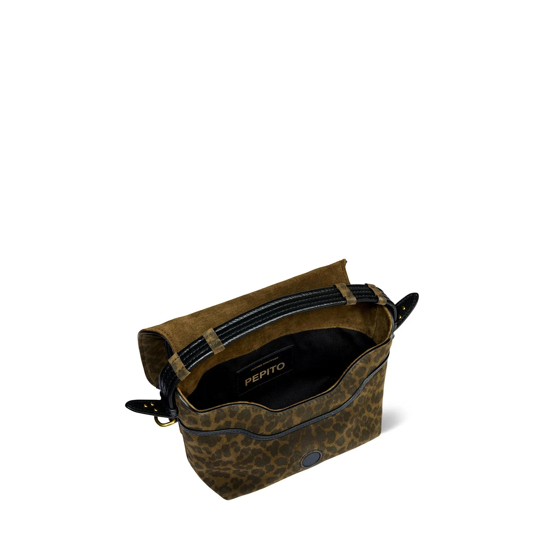 Sac Pepito S croute velours Imprimé Léopard kaki sold by Jerome Dreyfuss product image thumbnail 4