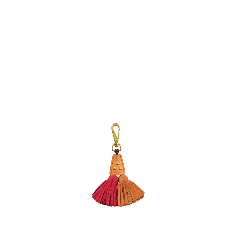 Porte-clés Pompon twin Chèvre Carmin made by Jerome Dreyfuss