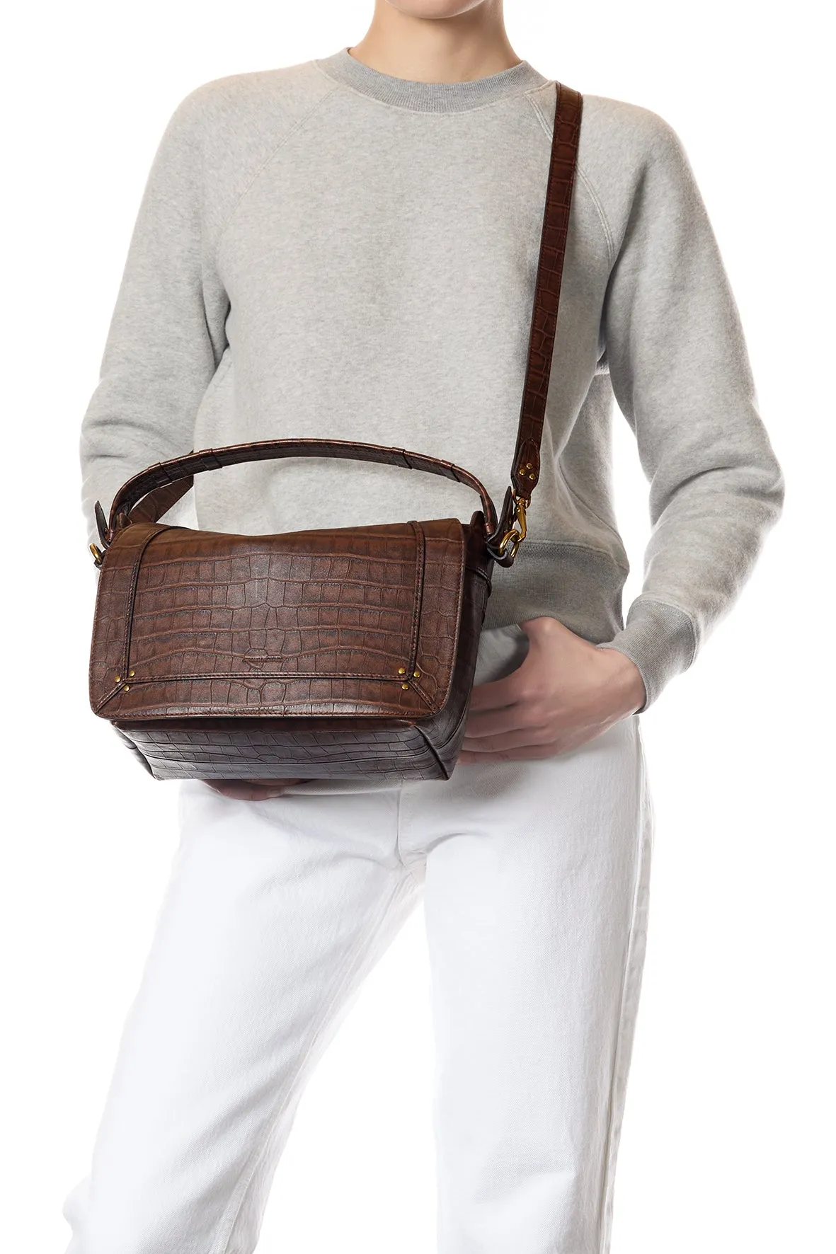 Sac Pepito M Mouton Imprimé Croco Cigare sold by Jerome Dreyfuss product image thumbnail 2