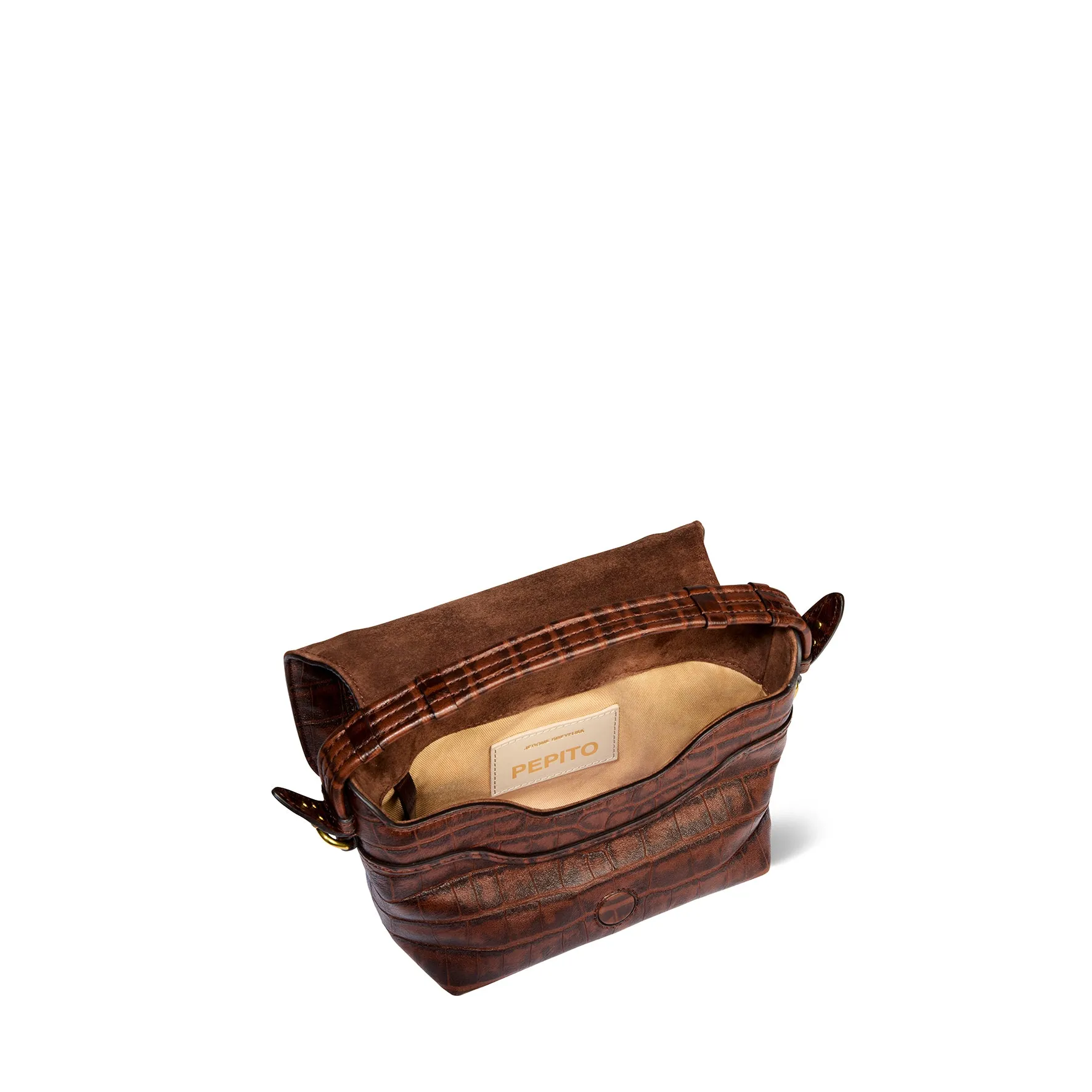 Sac Pepito S Mouton Imprimé Croco Cigare sold by Jerome Dreyfuss product image thumbnail 4