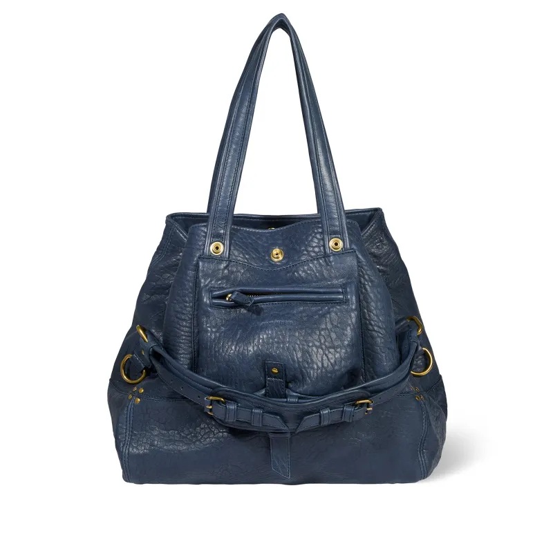 Sac Cabas Billy M Agneau Bubble Night Blue made by Jerome Dreyfuss