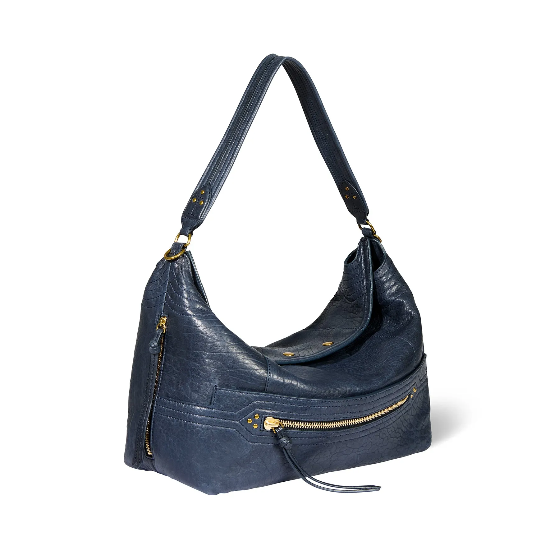 Sac Lucky Hobo Large Agneau Bubble Night Blue sold by Jerome Dreyfuss product image thumbnail 3