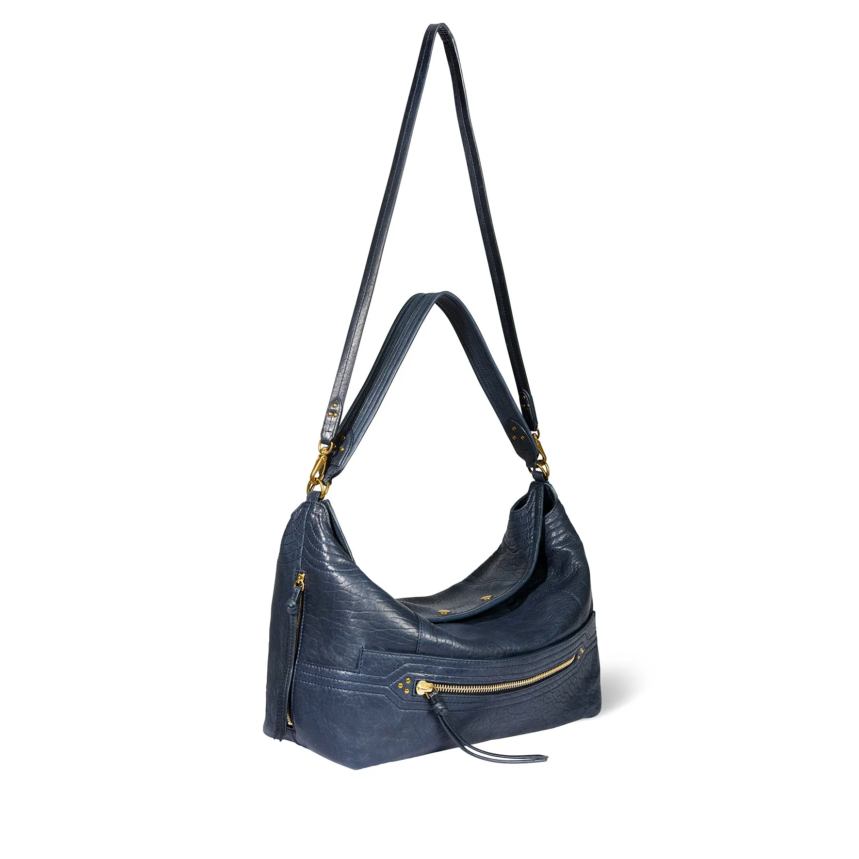 Sac Lucky Hobo Large Agneau Bubble Night Blue sold by Jerome Dreyfuss product image thumbnail 4