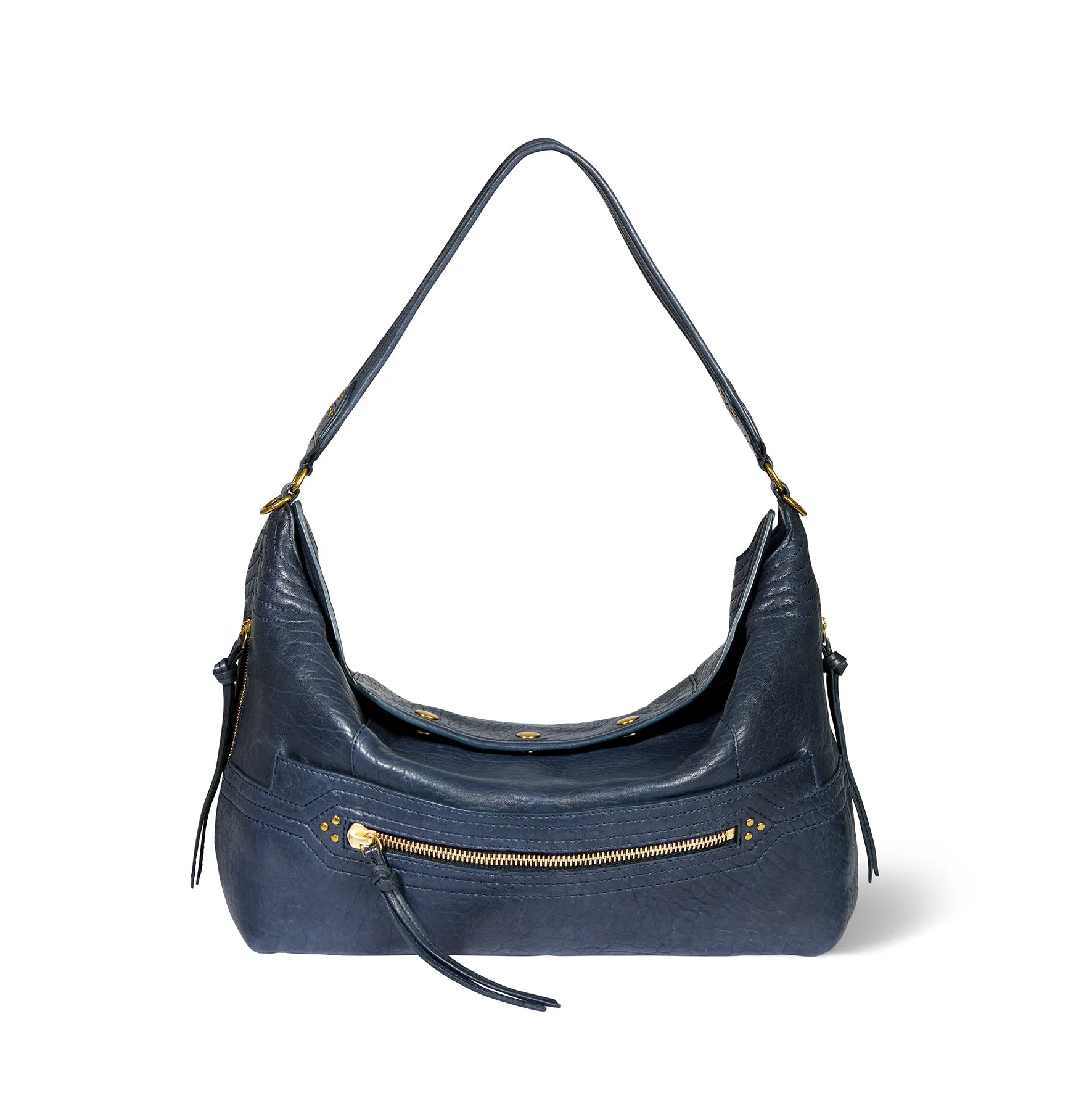 Sac Lucky Hobo Large Agneau Bubble Night Blue sold by Jerome Dreyfuss