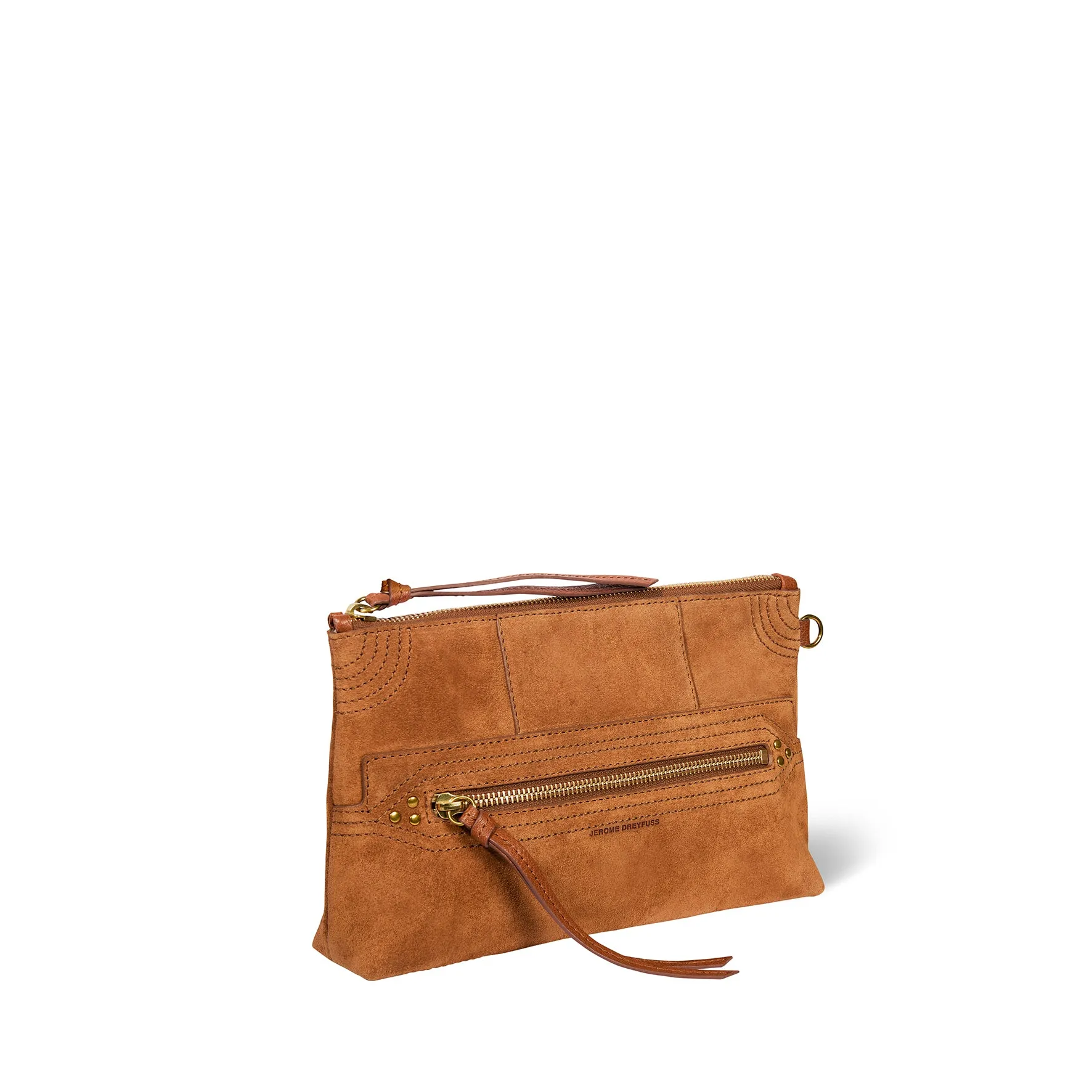Pochette Lucky Clutch croute velours Caramel sold by Jerome Dreyfuss product image thumbnail 3