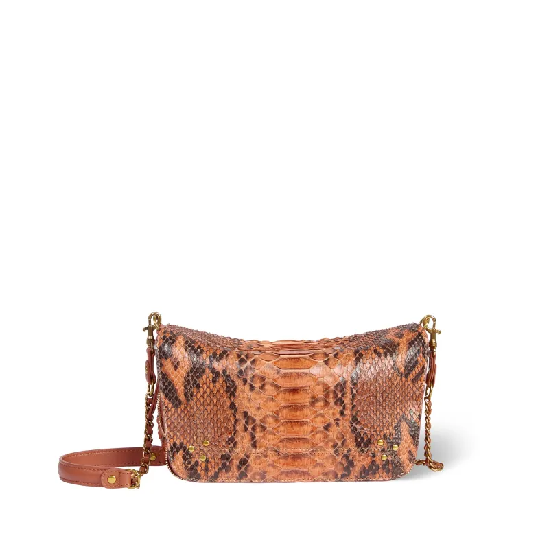 Sac Bobi S python Cognac made by Jerome Dreyfuss