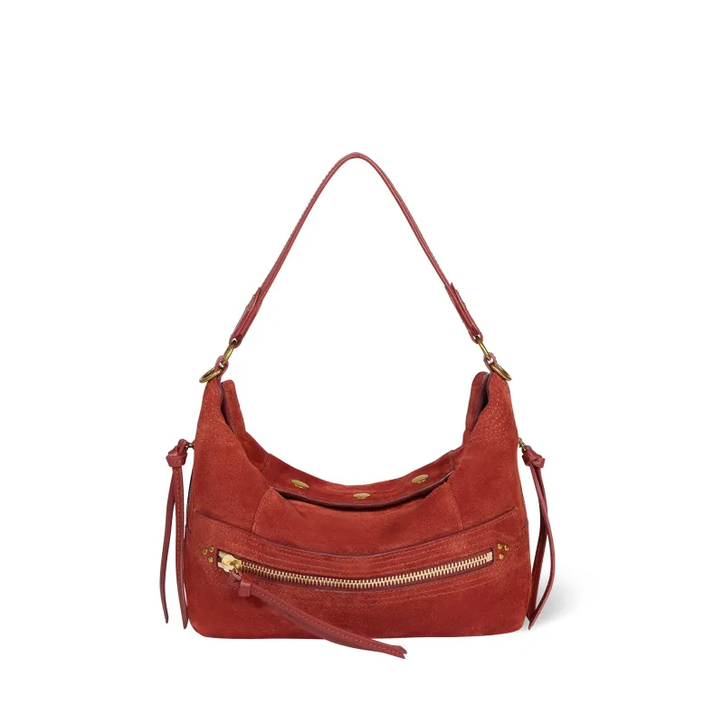 Sac Lucky Hobo Croûte Velours Rouille made by Jerome Dreyfuss
