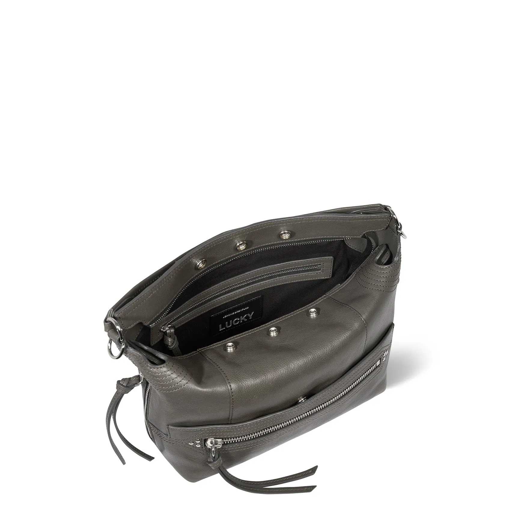 Sac Lucky Hobo buffle Gris sold by Jerome Dreyfuss product image thumbnail 5