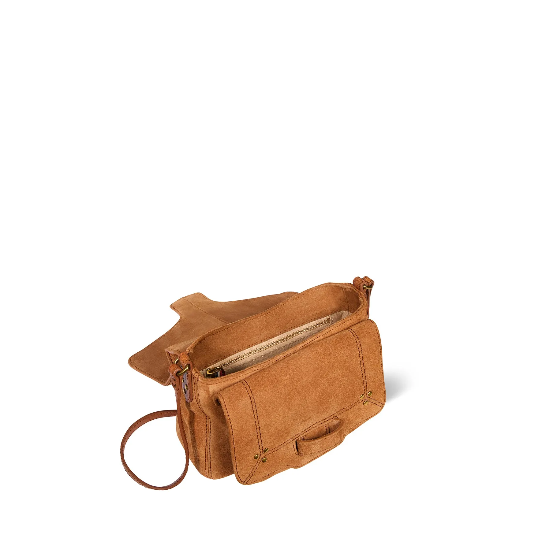 Sac Harry S Croûte Velours Caramel sold by Jerome Dreyfuss product image thumbnail 4