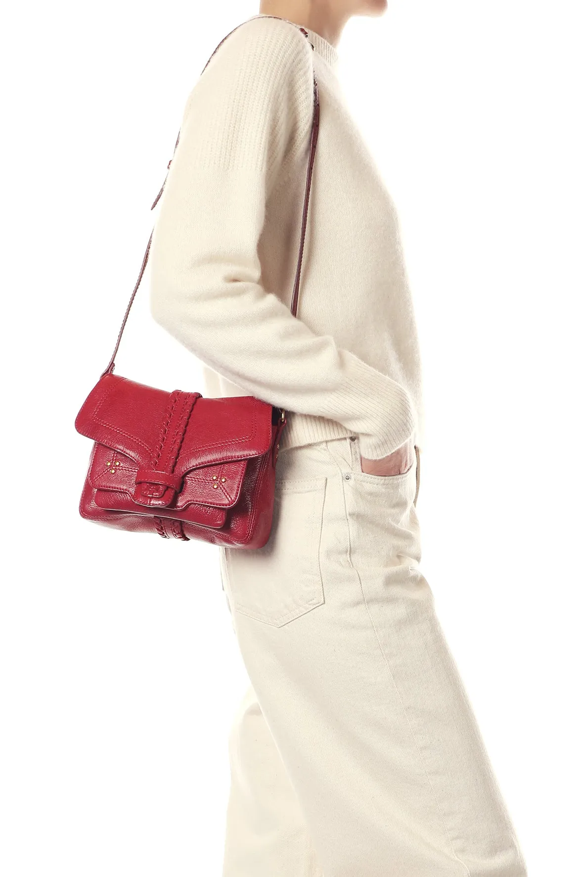 Sac Harry S Chèvre Carmin sold by Jerome Dreyfuss product image thumbnail 2