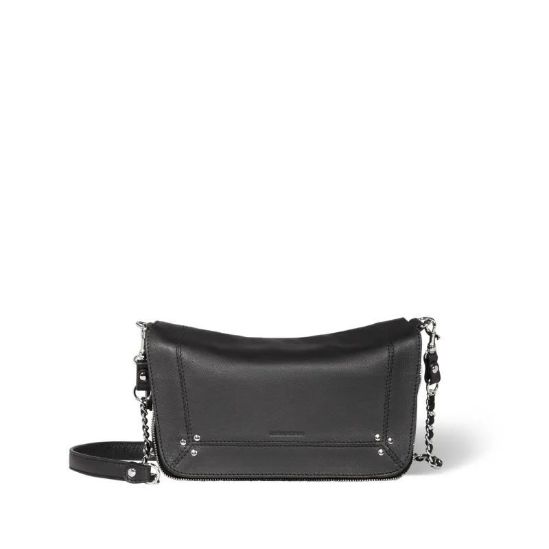Bobi S Agneau Noir Silver made by Jerome Dreyfuss