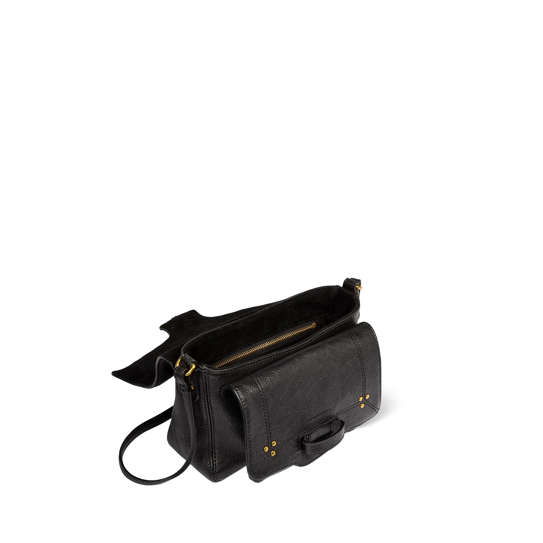 Sac Harry S Chèvre Noir Grainé sold by Jerome Dreyfuss product image thumbnail 4