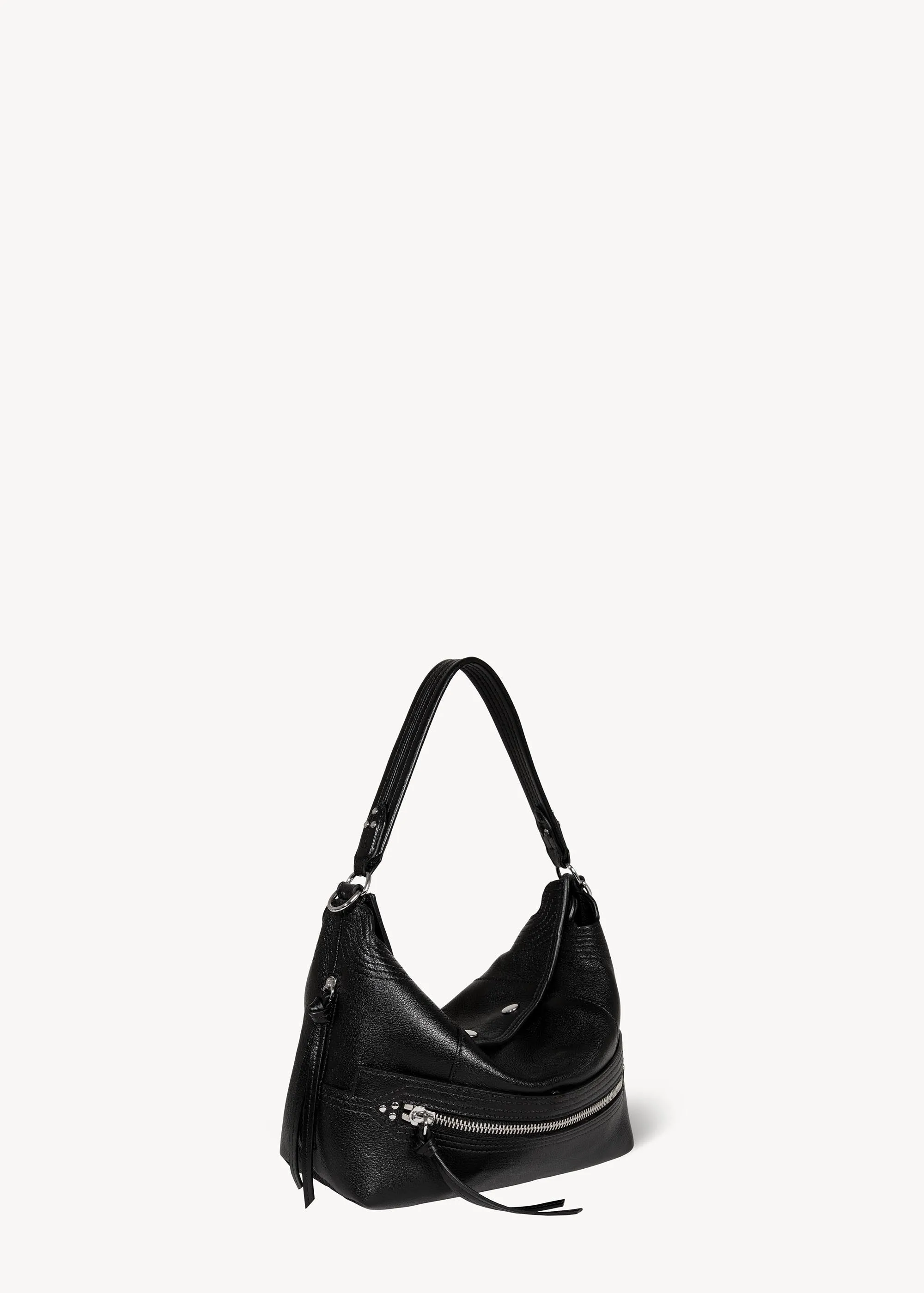 Sac Lucky Hobo Buffle Noir Silver sold by Jerome Dreyfuss product image thumbnail 3