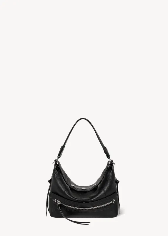 Sac Lucky Hobo Buffle Noir Silver made by Jerome Dreyfuss