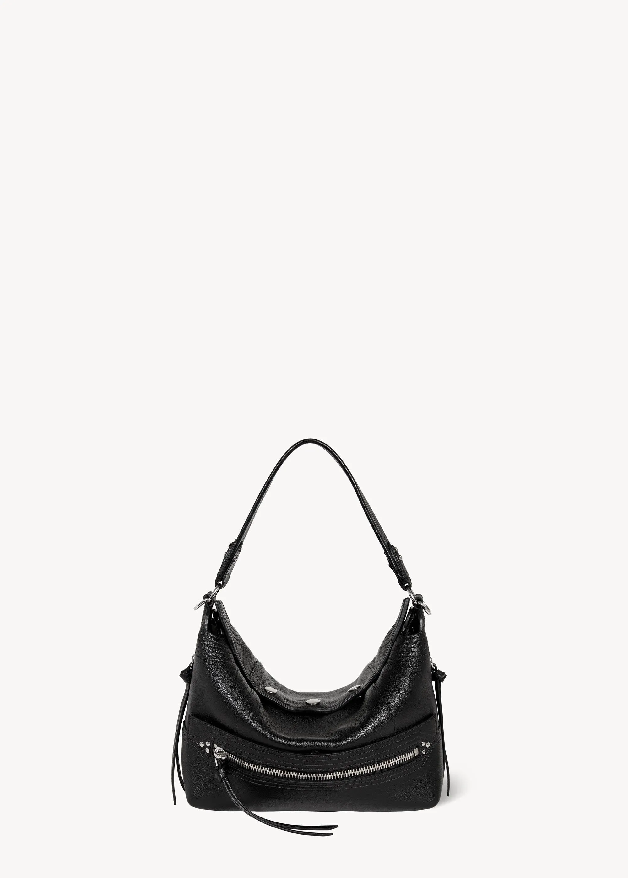 Sac Lucky Hobo Buffle Noir Silver sold by Jerome Dreyfuss