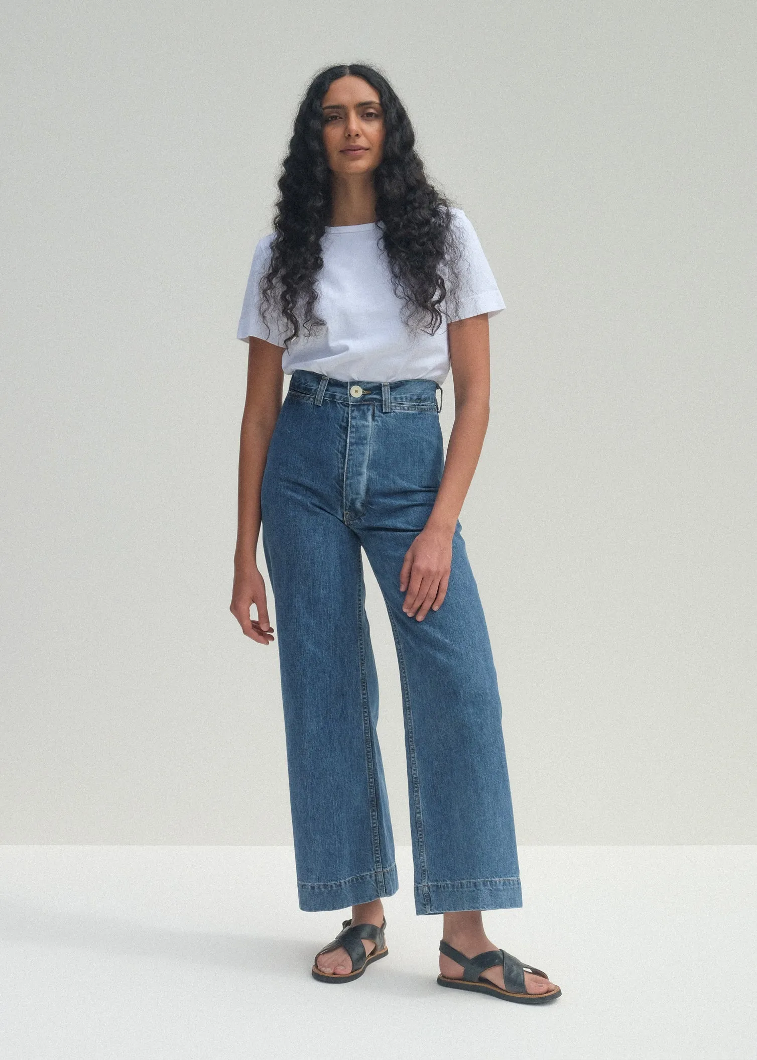 Sailor Pants - Cowboy Blue Denim sold by Jesse Kamm