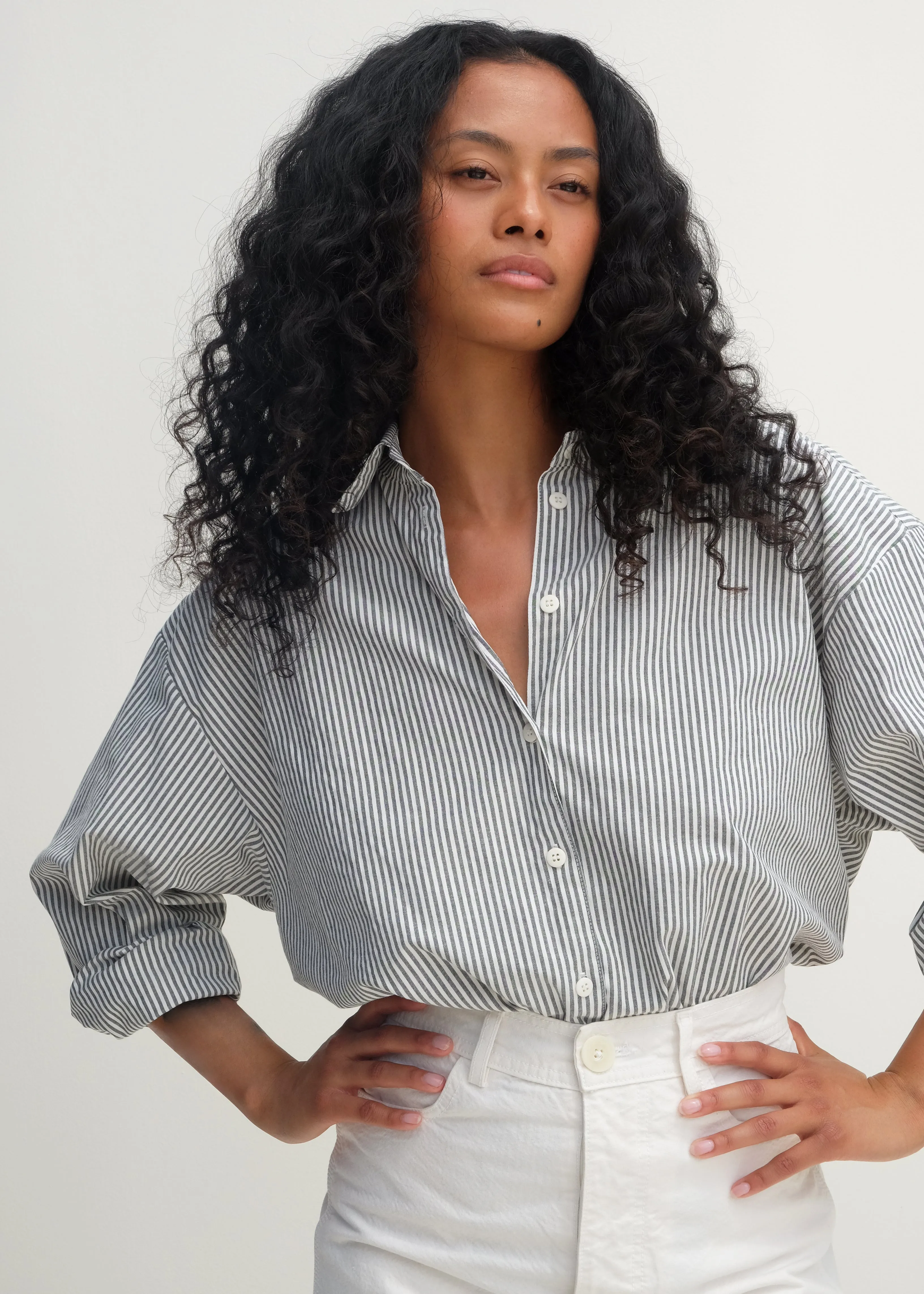 Alberta Shirt - Slate Pinstripe sold by Jesse Kamm product image thumbnail 4