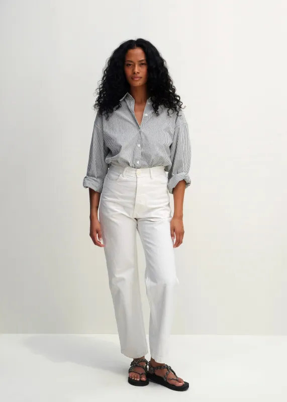 Alberta Shirt - Slate Pinstripe sold by Jesse Kamm