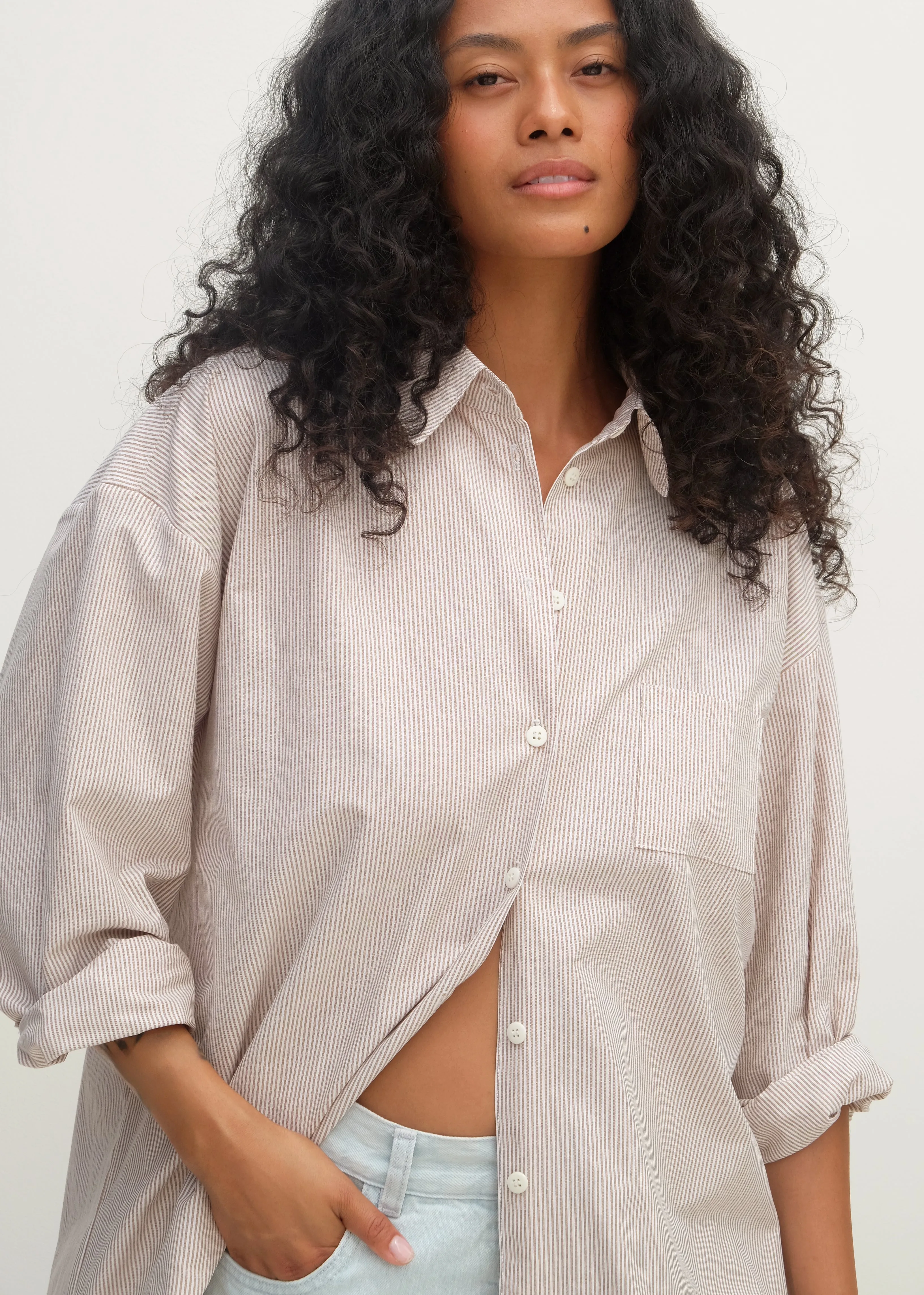 Painter Shirt - Superfine Sand Stripe sold by Jesse Kamm product image thumbnail 4