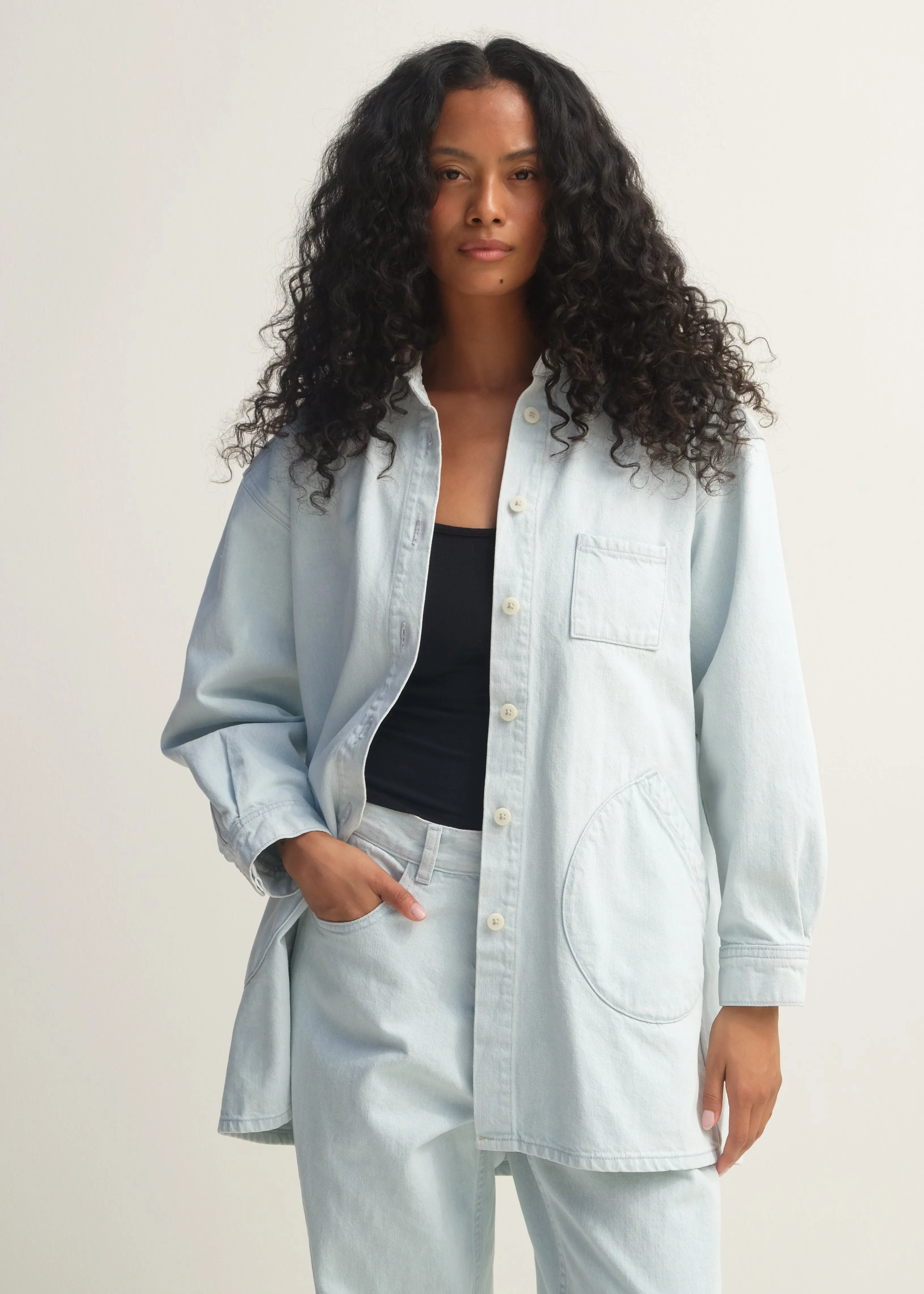 Okuda Jacket - Pale Blue Denim sold by Jesse Kamm product image thumbnail 3