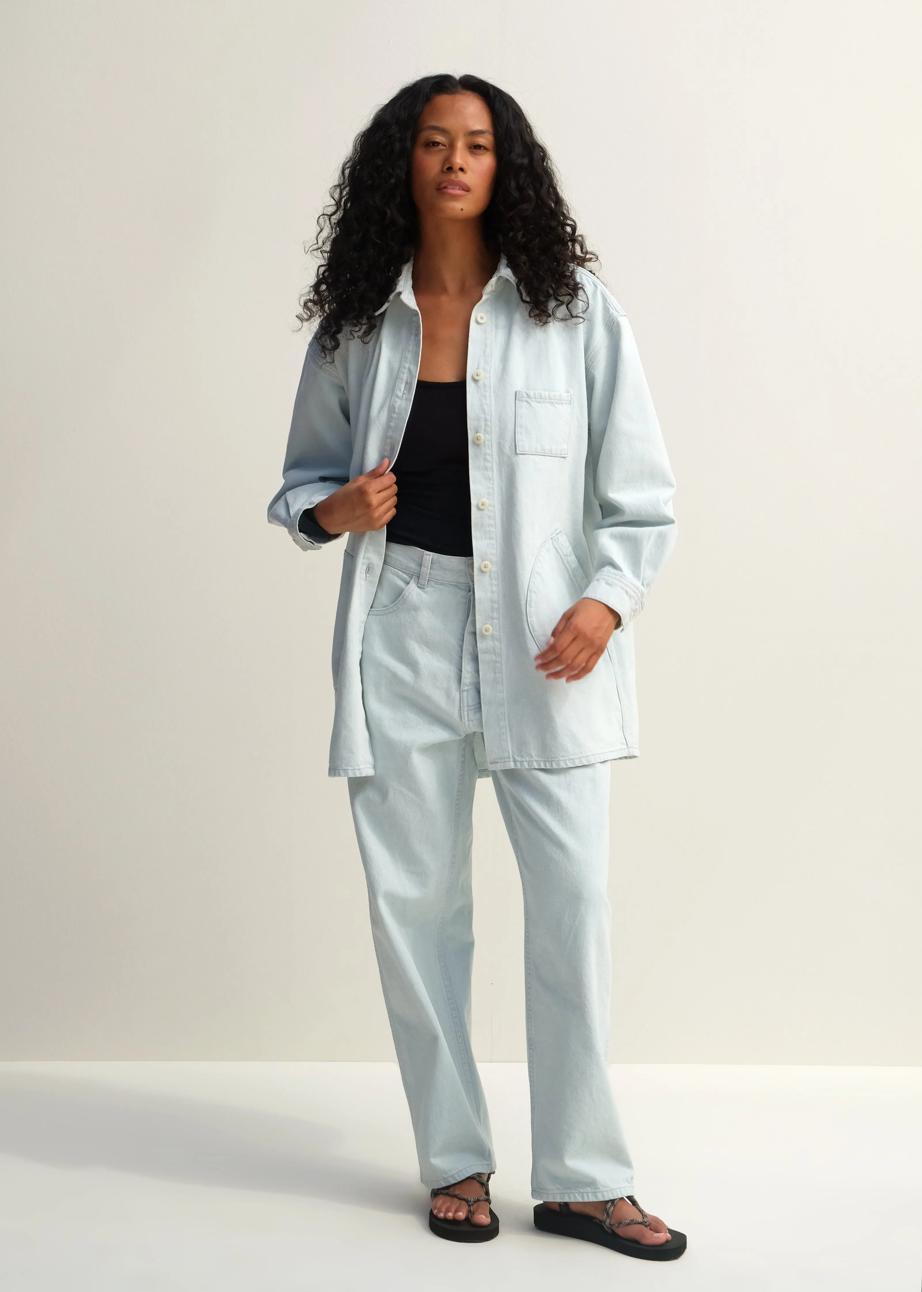 Okuda Jacket - Pale Blue Denim sold by Jesse Kamm