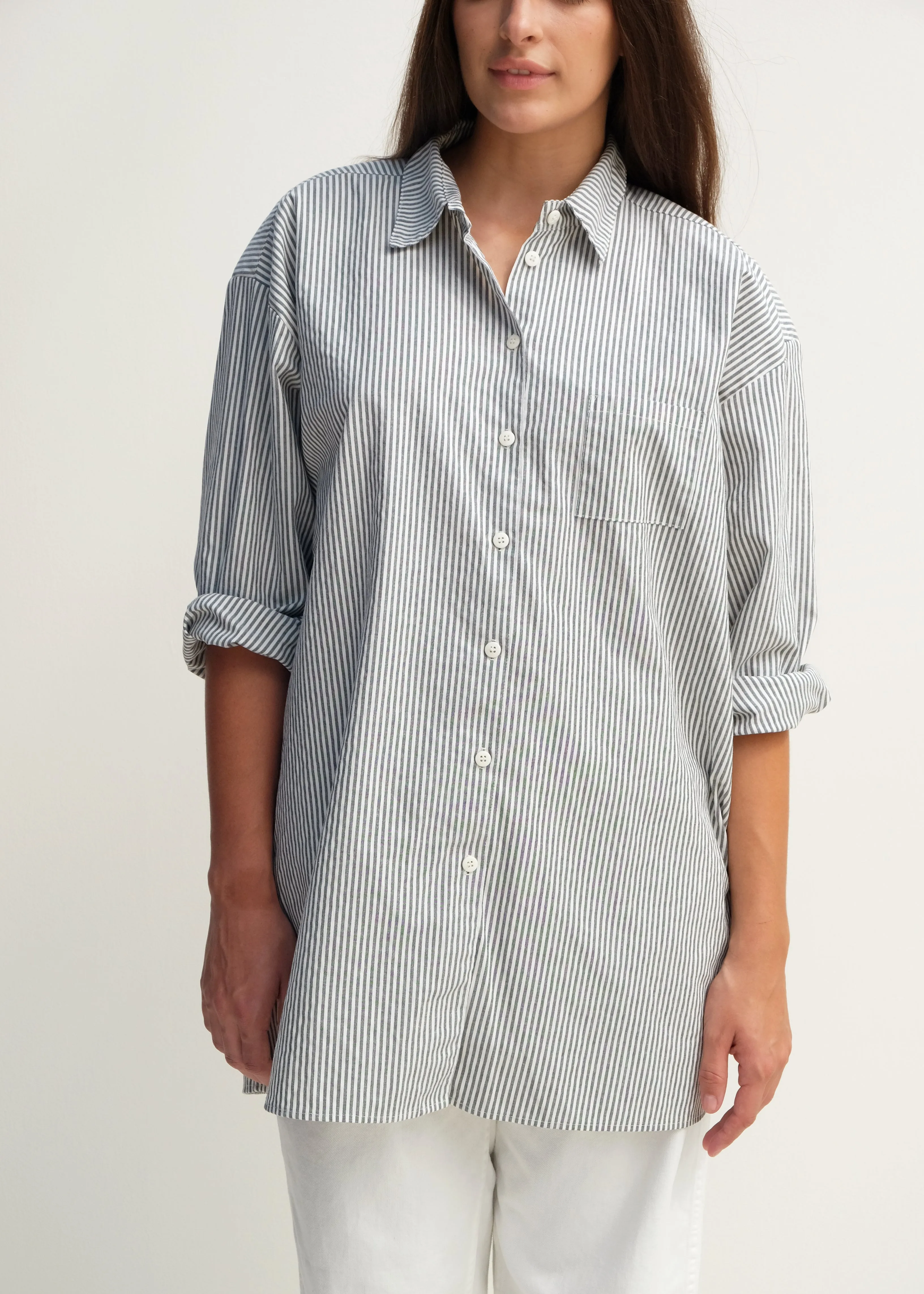 Painter Shirt - Slate Pinstripe sold by Jesse Kamm product image thumbnail 3