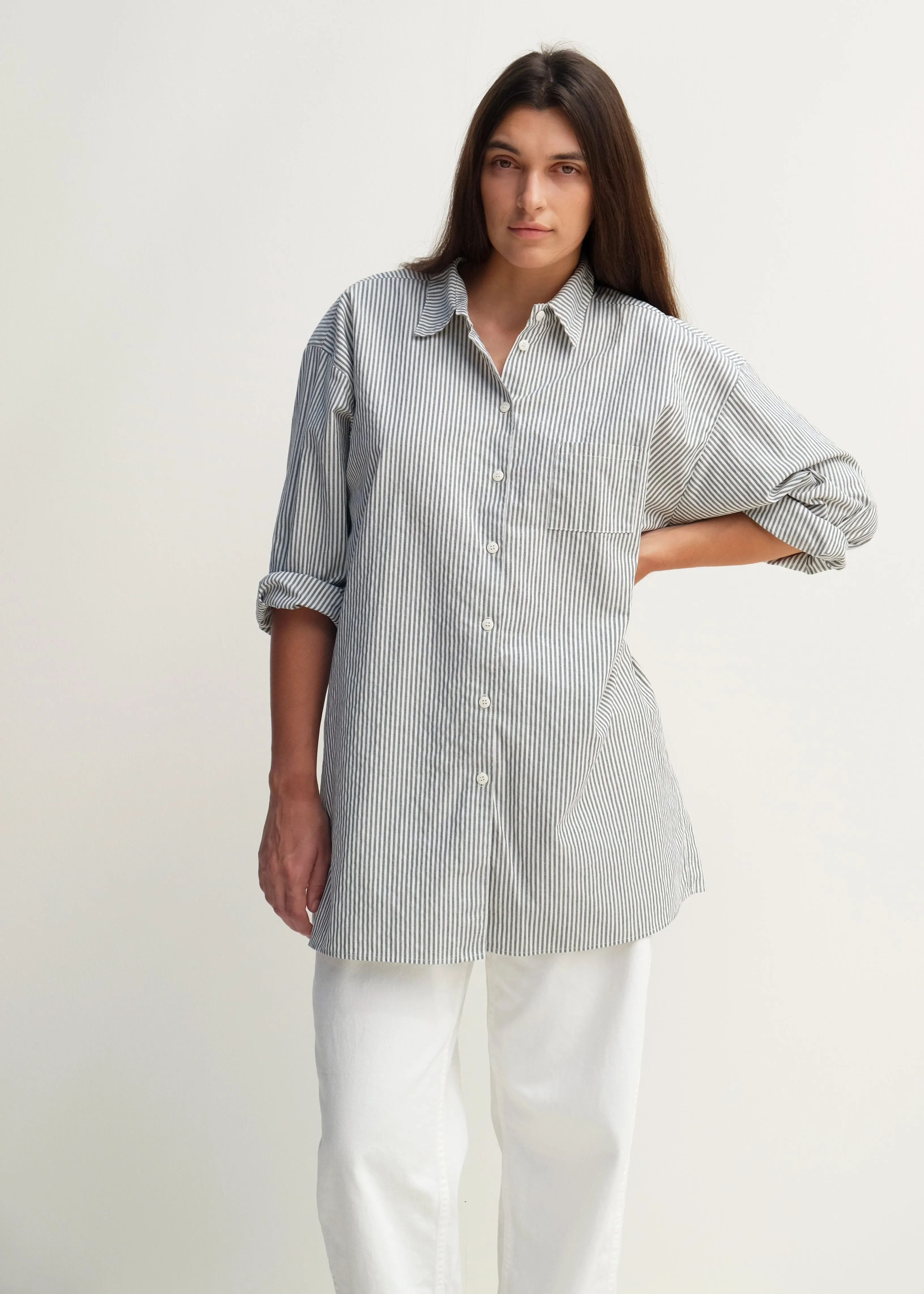 Painter Shirt - Slate Pinstripe sold by Jesse Kamm product image thumbnail 2