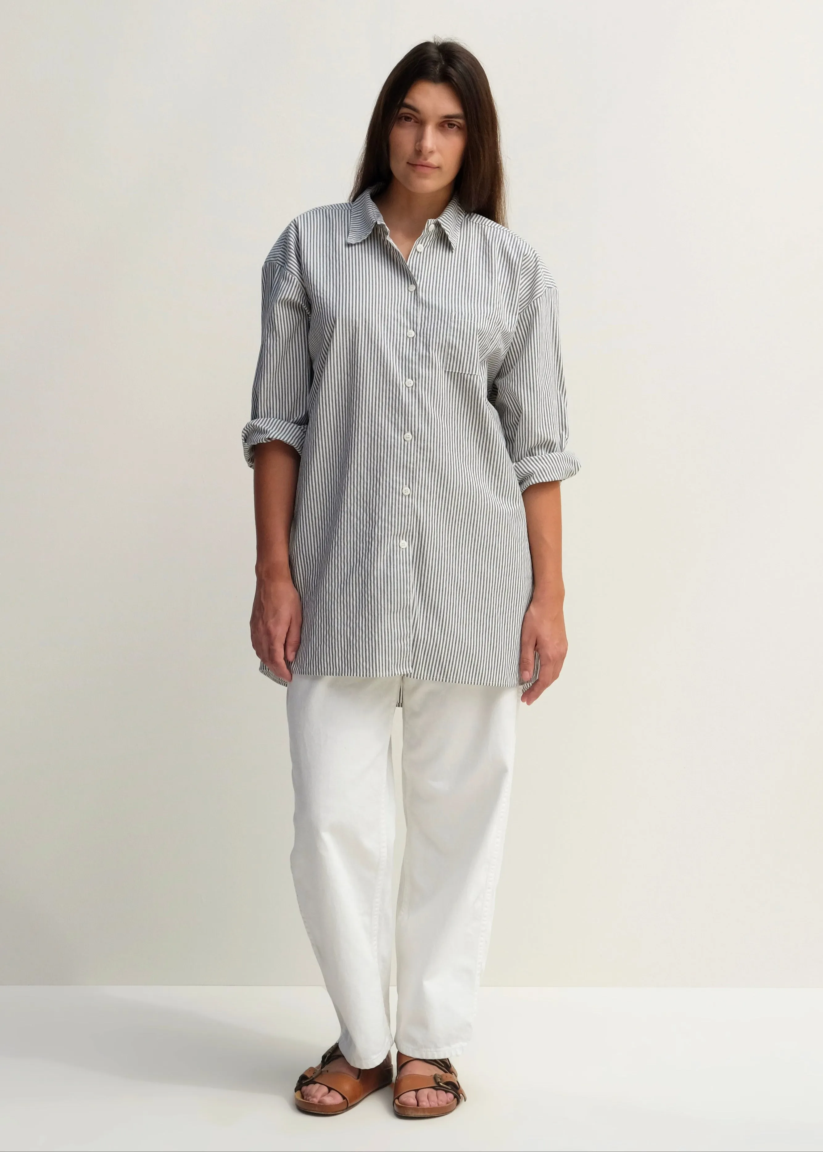 Painter Shirt - Slate Pinstripe sold by Jesse Kamm