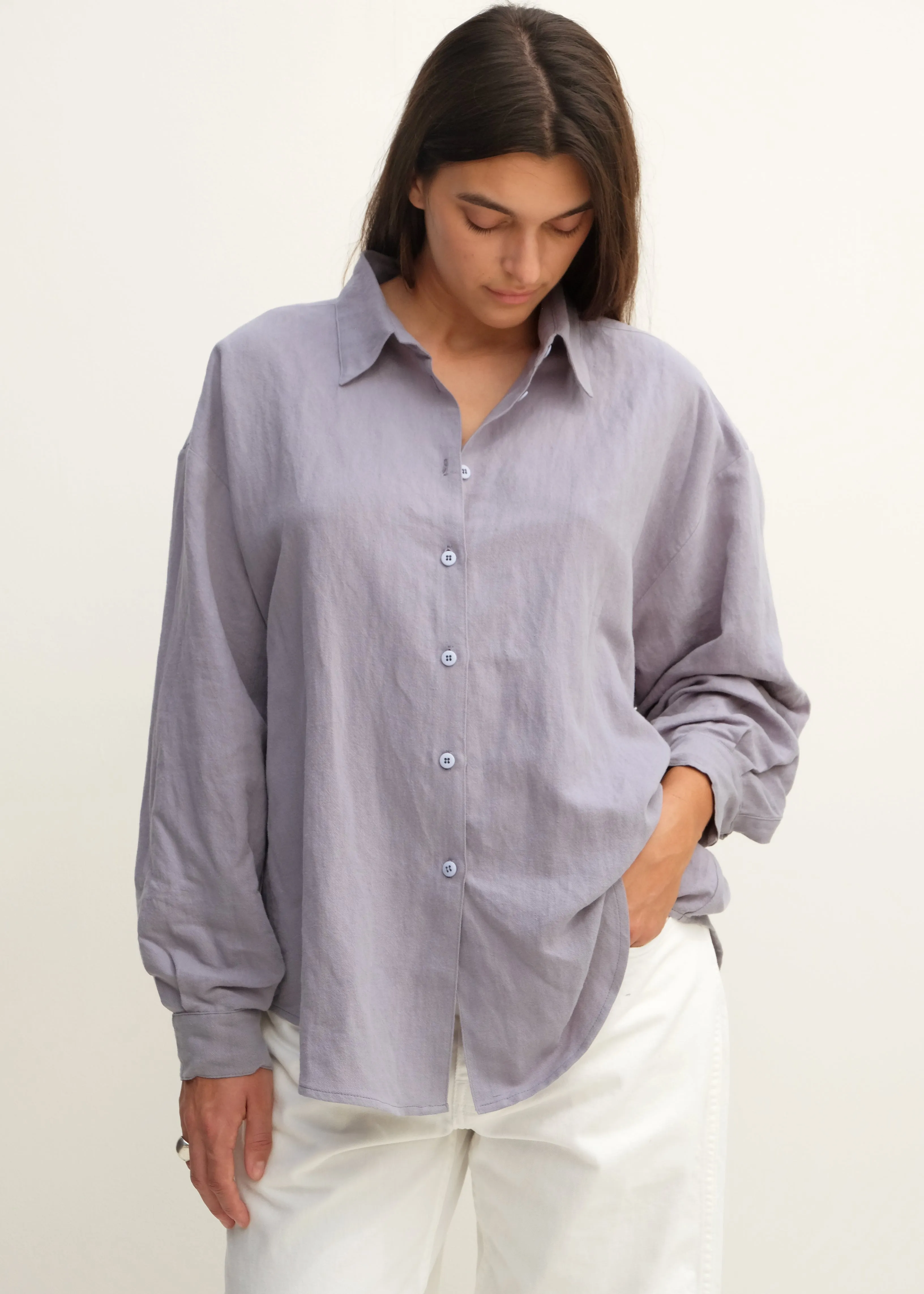 Alberta Shirt - Shark Linen sold by Jesse Kamm product image thumbnail 3